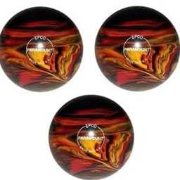 EPCO Duckpin Bowling Balls - Marbleized - Black, Red & Yellow (4 7/8 inch- 3lbs. 12 oz.) 3 Balls