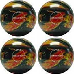 EPCO Candlepin Bowling Ball- Marbleized - Black, Red & Yellow 4 1/2 inch- 2lbs. 6oz. 4 Balls