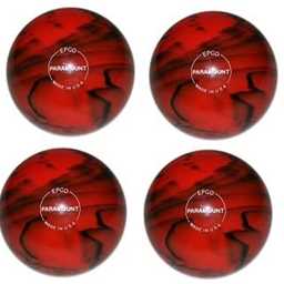 EPCO Candlepin Bowling Balls - Marbleized Glow -Red & Black (4 1/2 inch- 2lbs. 6oz.) 4 Balls