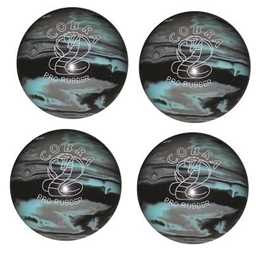 EPCO Candlepin Bowling Balls - Cobra Pro Rubber - Black, Light Blue & Grey (4 1/2 inch- 2lbs. 7oz.) 4 Balls