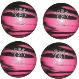 EPCO Candlepin Bowling Balls - Cobra Pro Rubber - Pink & Black (4 1/2 inch- 2lbs. 7oz.) 4 Balls