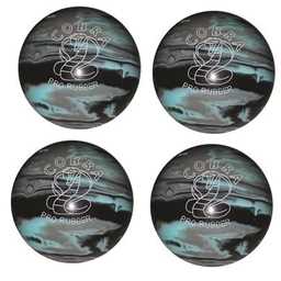 EPCO Candlepin Bowling Balls - Cobra Pro Rubber - Black, Light Blue & Grey (4 1/2 inch- 2lbs. 6oz.) 4 Balls