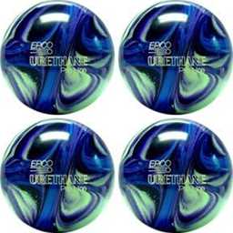 EPCO Candlepin Bowling Ball- Urethane Pro-Line - Purple, Blue & Mint (4 1/2 inch- 2lbs. 7oz.) 4 Balls