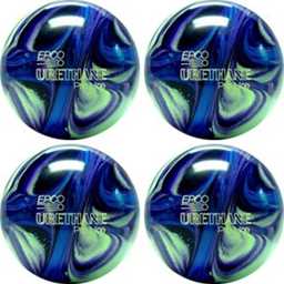 EPCO Candlepin Bowling Ball- Urethane Pro-Line - Purple, Blue & Mint (4 1/2 inch- 2lbs. 6oz.) 4 Balls