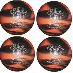 EPCO Candlepin Bowling Ball- Cobra Pro Rubber, Orange & Black -(4 1/2 inch- 2lbs. 7oz.) 4 Balls