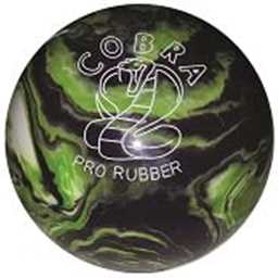 EPCO Candlepin Bowling Ball- Cobra Pro Rubber - Purple, Lime & White (4 1/2 inch- 2lbs. 6oz.) 1 Ball