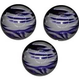 EPCO Duckpin Bowling Balls - Marbleized - Purple, Grey & White (4 7/8 inch- 3lbs. 10 oz.) 3 Balls