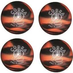 EPCO Candlepin Bowling Balls - Cobra Pro Rubber - Orange & Black (4 1/2 inch- 2lbs. 7oz.) 4 Balls