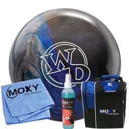 Columbia 300 White Dot Blue/Black/Silver Bowling Ball  | Moxy Strike Royal Bowling Bag | Moxy Royal Micro Fiber Towel | Moxy Xtreme Power Cleaner Package