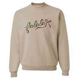 Fa La La Christmas Bow Womens Crewneck - Multiple Colors