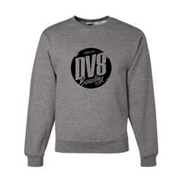 Black Logo DV8 Bowling Crewneck - Oxford