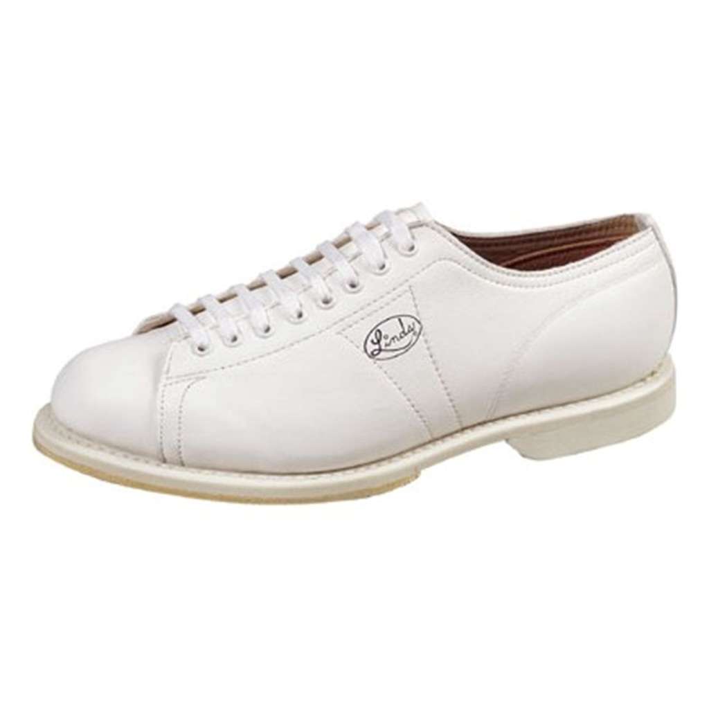 Linds Mens Classic White Bowling Shoes Right Hand