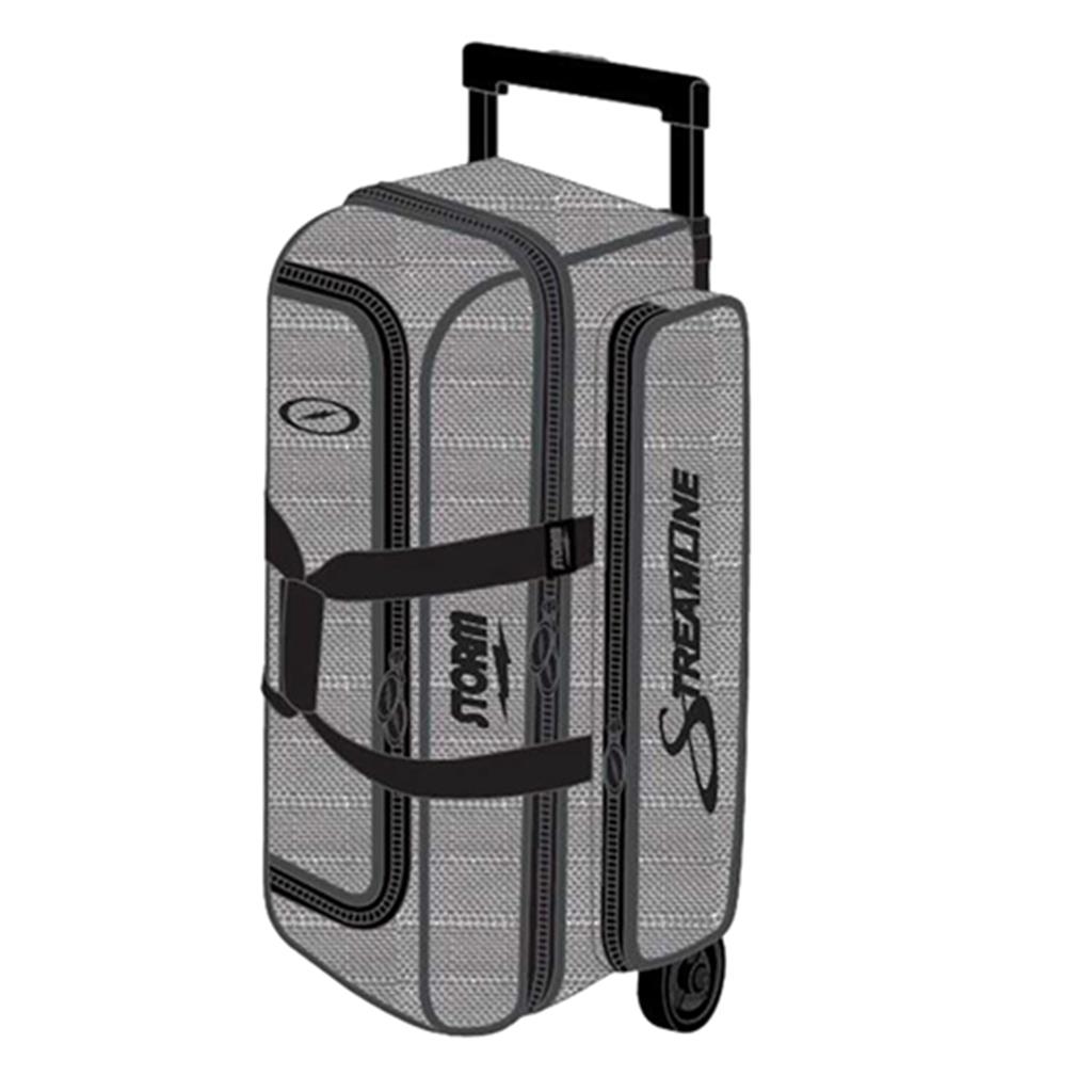 Storm Streamline 3 Ball Roller Bowling Bag- Silver/Black