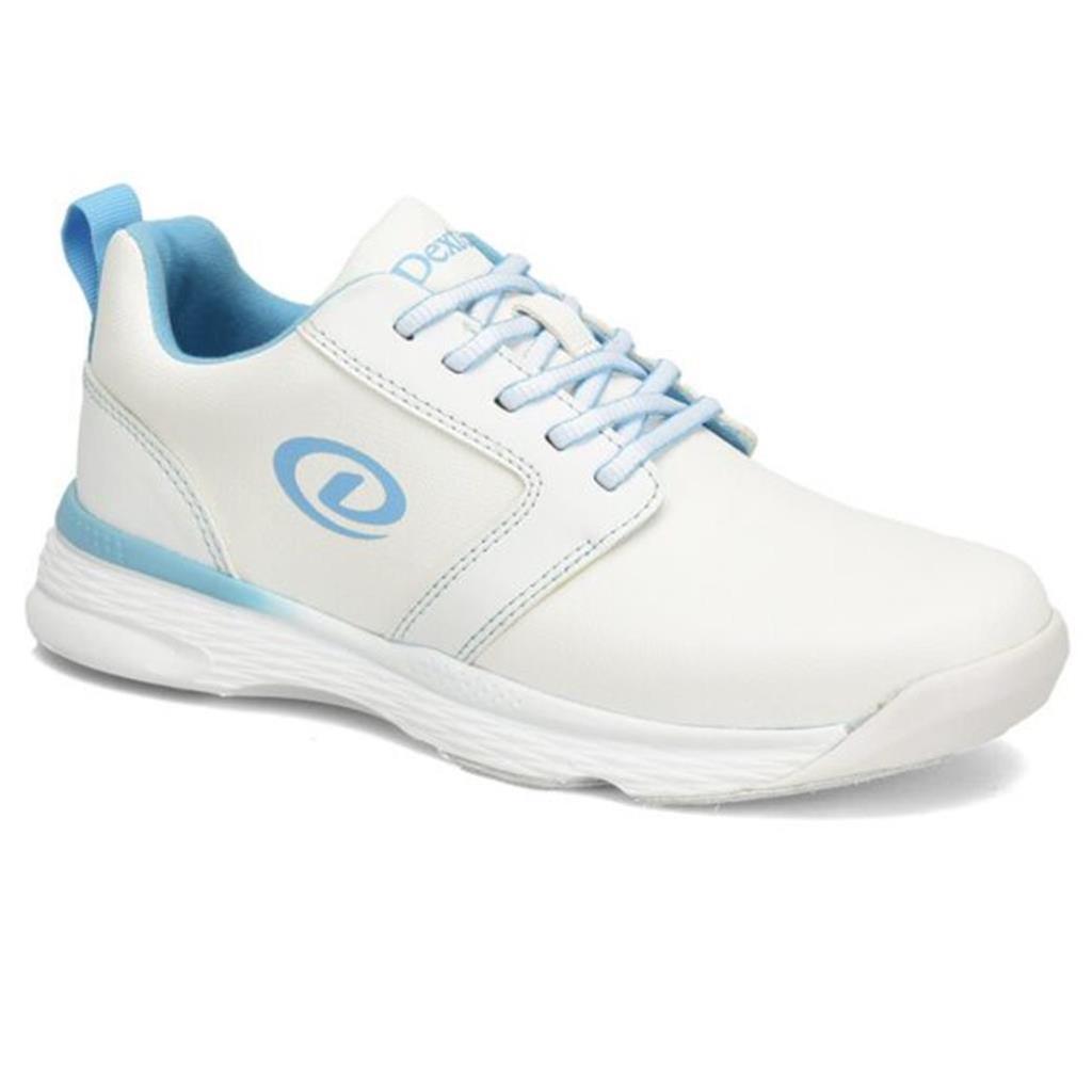 Dexter Womens WIDE WIDTH Raquel LX Bowling Shoes (For right or left handed bowlers- Universal Slide Soles on both shoes) Bowling Shoes - White/Blue