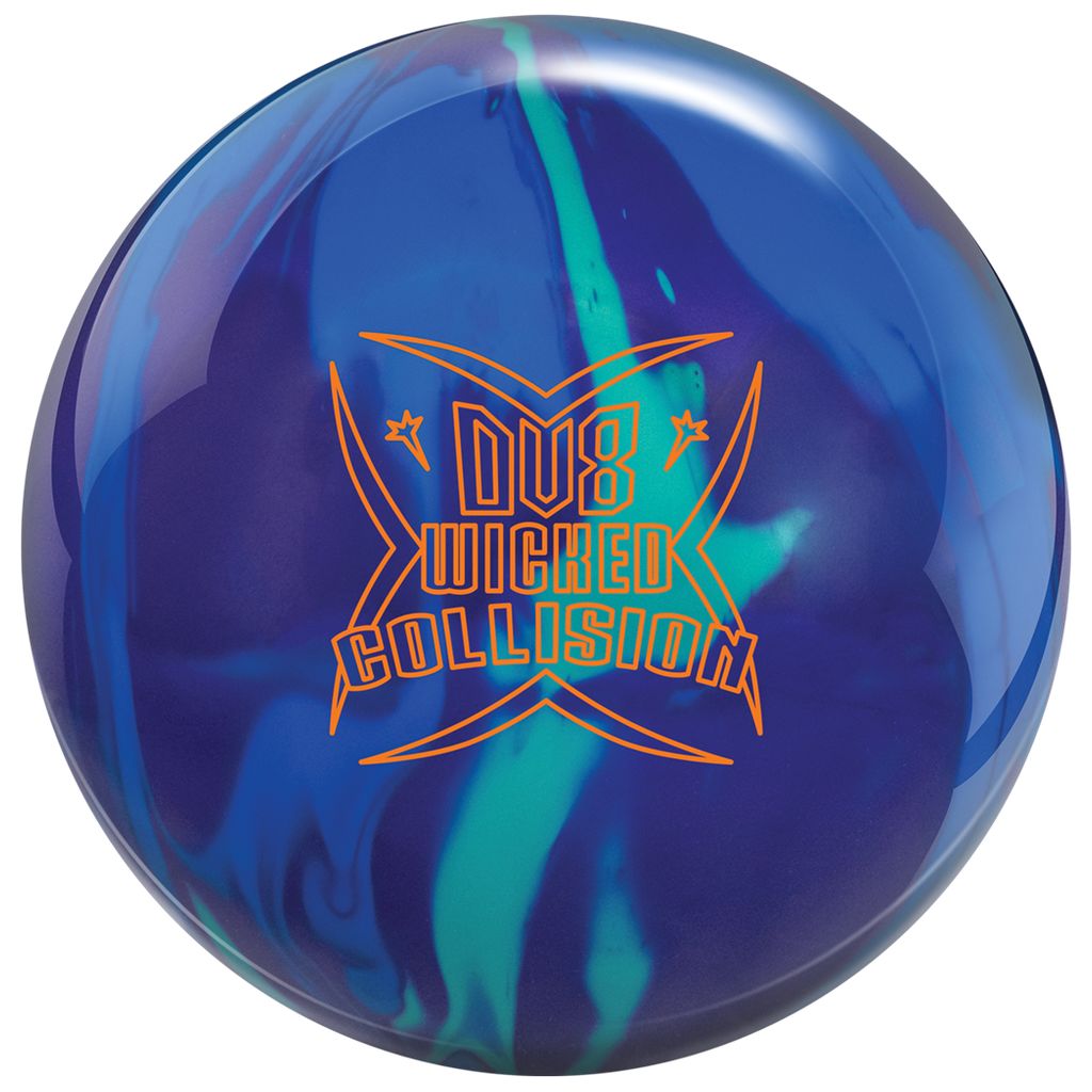 DV8 Wicked Collision Bowling Ball - Royal Blue/Purple/Teal