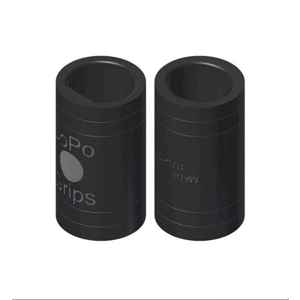 JoPo Power Oval/Oval Dots Finger Insert Black- Pack of 2 