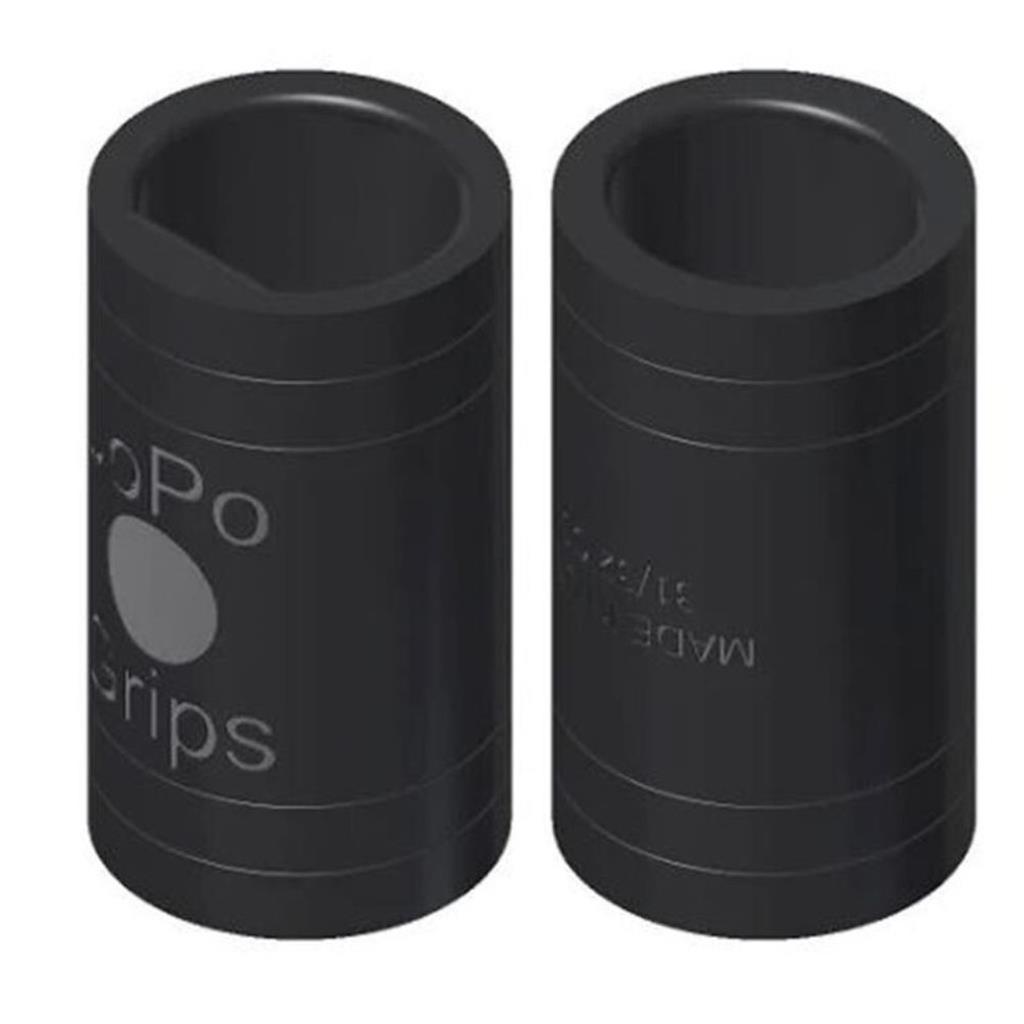 JoPo Power Oval/Oval Dots Finger Insert Black- Package of 10 