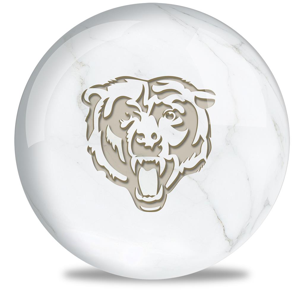 NFL Bowling Ball Marble Chicago Bears 