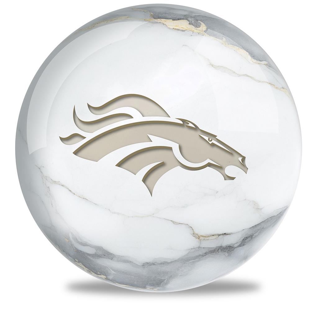 NFL Bowling Ball Marble Denver Broncos