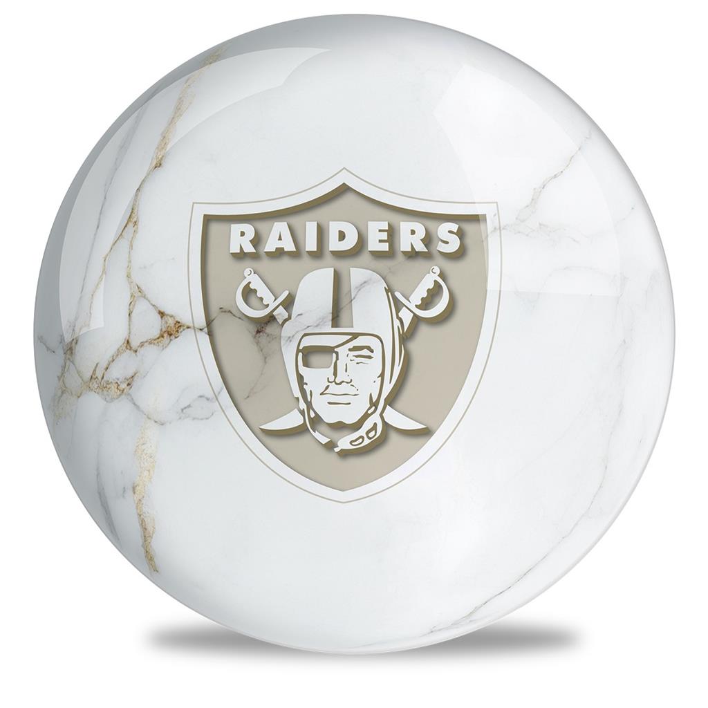 NFL Bowling Ball Marble Las Vegas Raiders