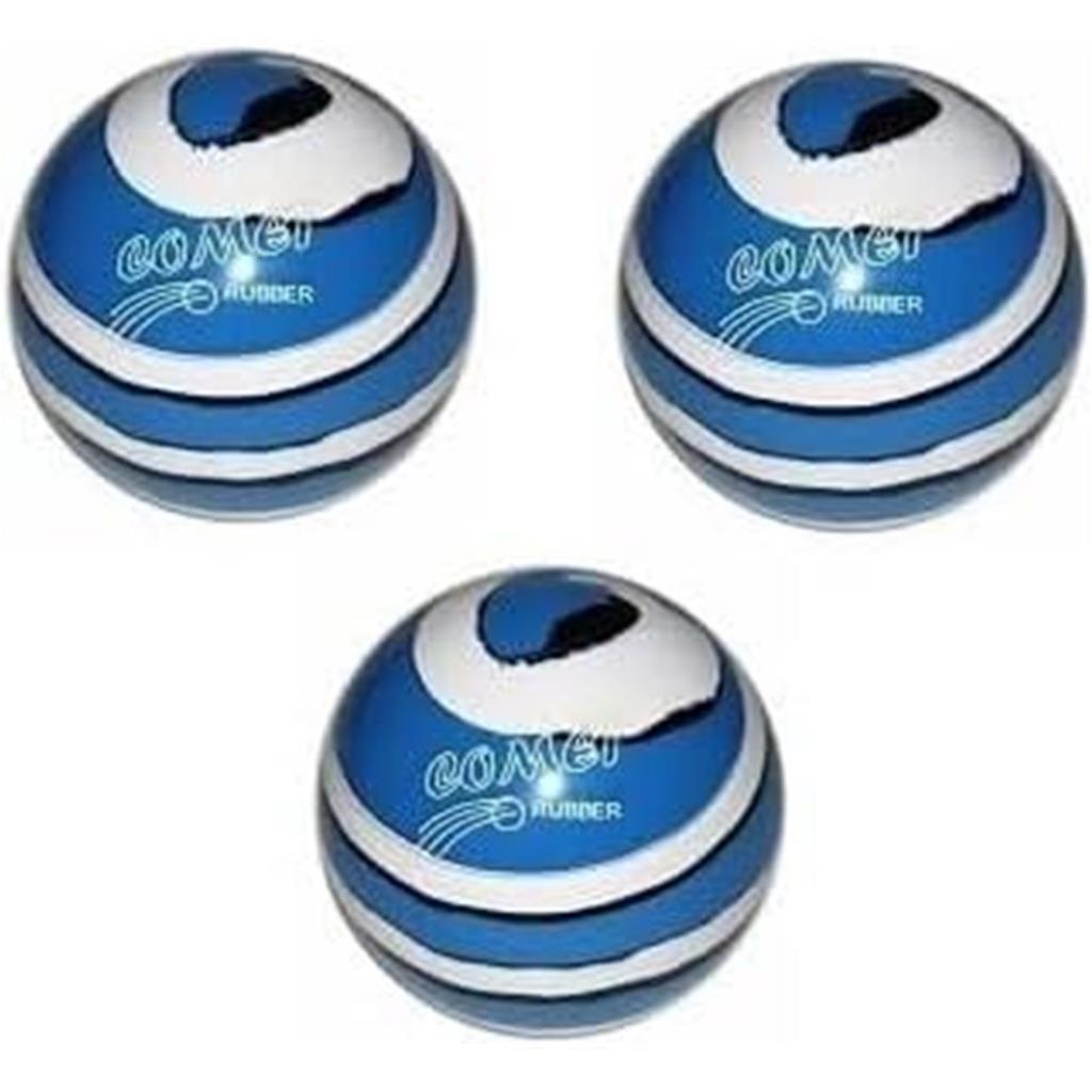 EPCO Duckpin Bowling Balls - Comet Rubber - Royal with White & Black (5 inch- 3lbs. 10 oz.) 3 Balls