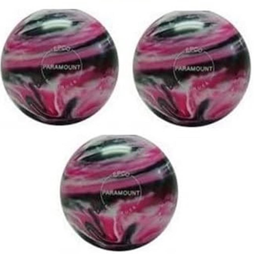 EPCO Duckpin Bowling Balls- Marbleized - Magenta, Black & White (4 3/4 inch- 3lbs. 10 oz.) 3 Balls