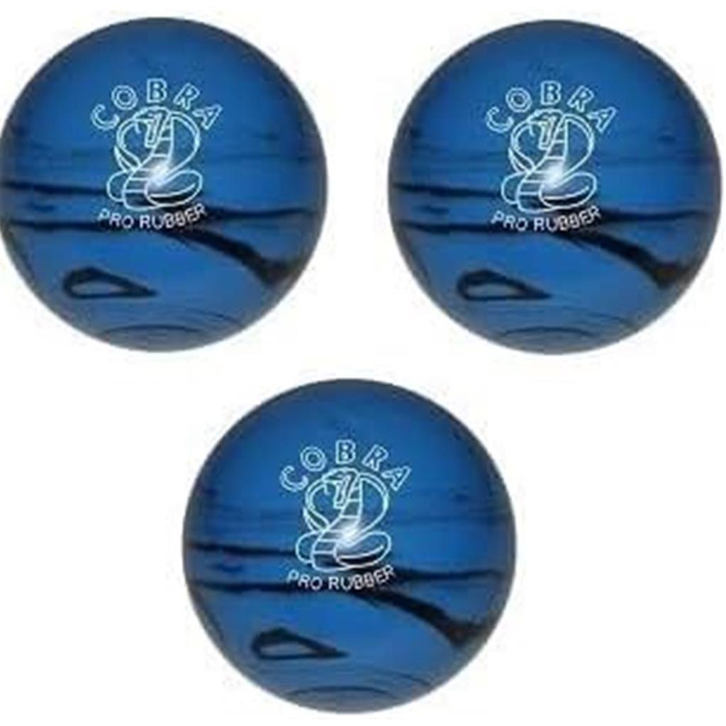 EPCO Duckpin Bowling Ball - Cobra Pro Rubber - Blue & Black (4 7/8 inch- 3lbs. 10oz.) - 3 Balls