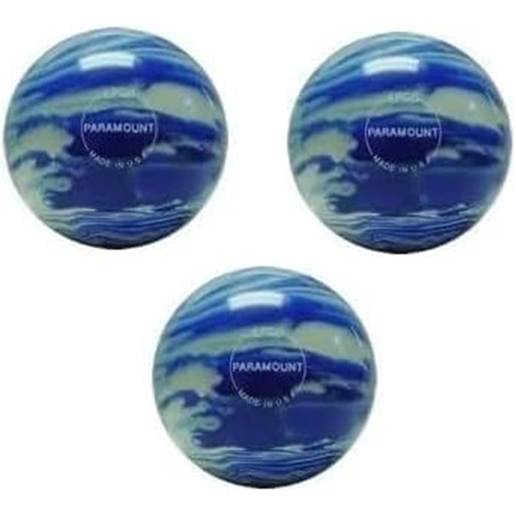 EPCO Duckpin Bowling Balls - Marbleized - Blue & White (4 7/8 inch- 3lbs. 8 oz.) 3 Balls