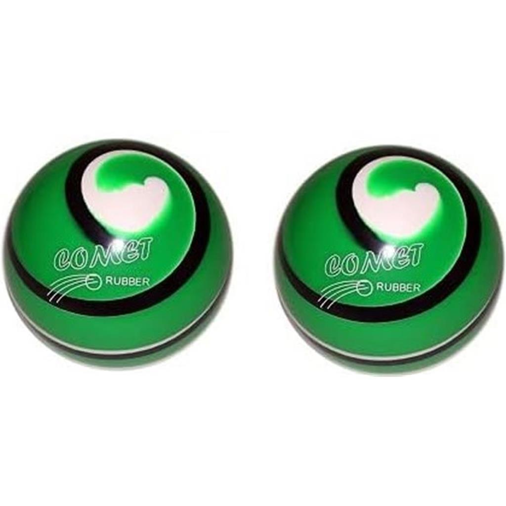 EPCO Duckpin Bowling Balls- Comet Rubber - Green with Black & White (5 inch- 3lbs. 10 oz.) 2 Balls