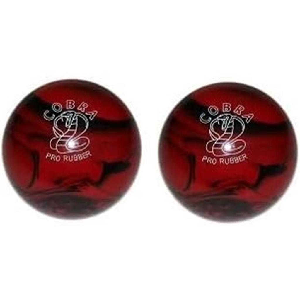 EPCO Duckpin Bowling Ball - Cobra Pro Rubber - Red & Black (4 7/8 inch- 3lbs. 10oz.) - 2 Balls