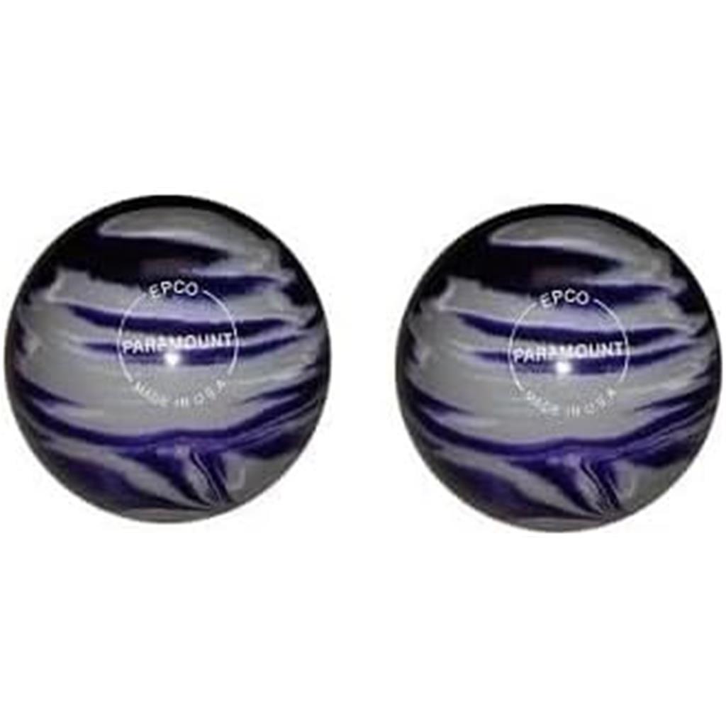 EPCO Duckpin Bowling Balls- Marbleized - Purple, Grey & White (4 3/4 inch- 3lbs. 6 oz.) 2 Balls