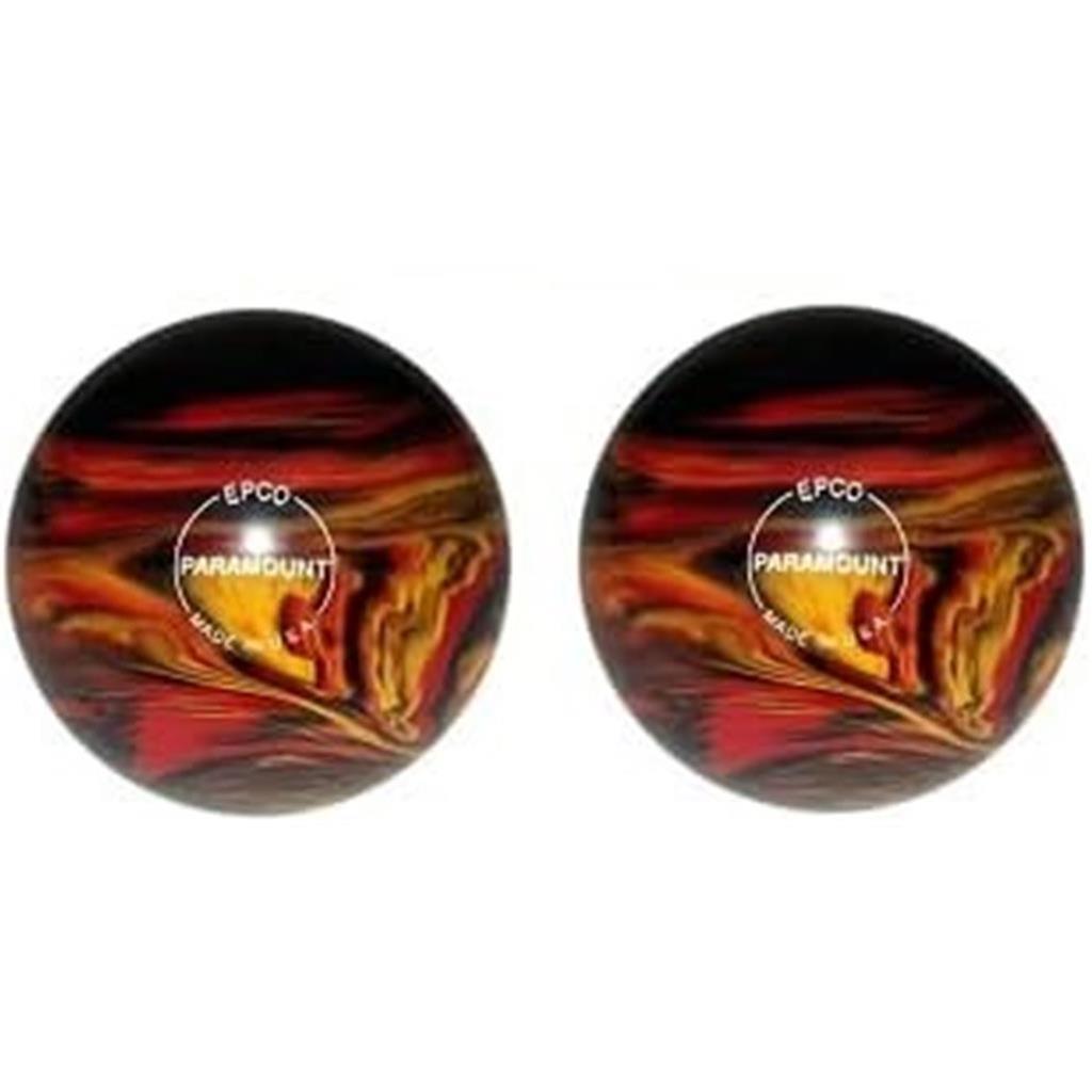 EPCO Duckpin Bowling Balls- Marbleized - Black, Red & Yellow (5 inch- 3lbs. 12 oz.) 2 Balls