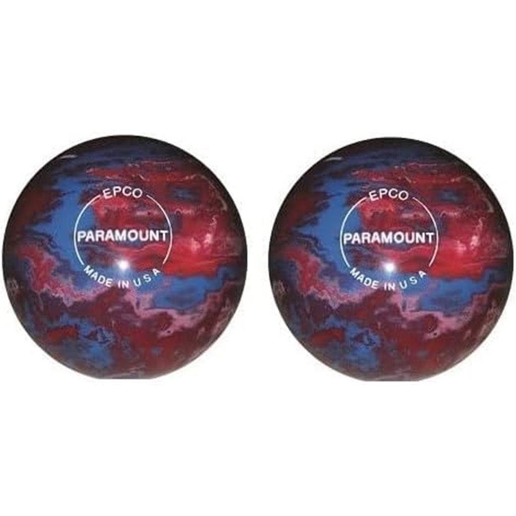 EPCO Duckpin Bowling Balls- Marbleized - Royal, Red & White (5 inch- 3lbs. 8 oz.) 2 Balls