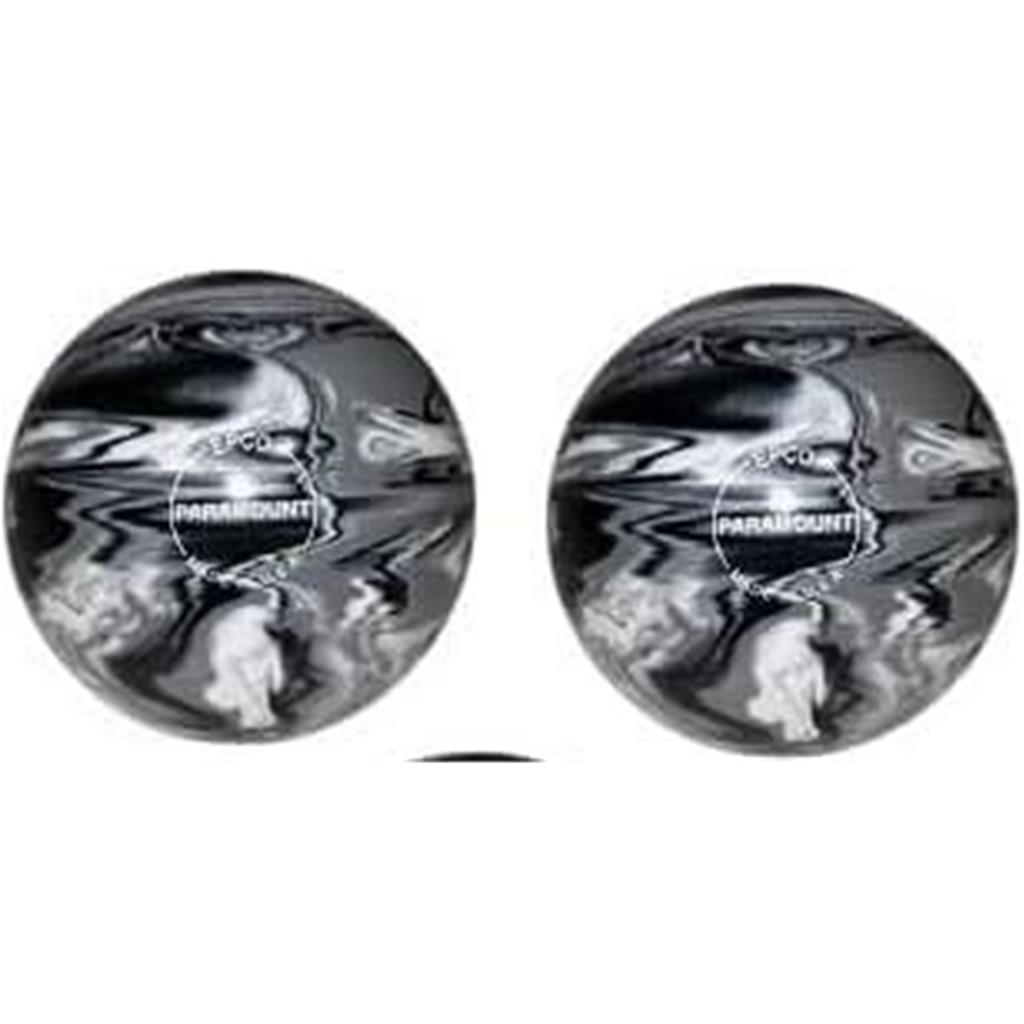 EPCO Duckpin Bowling Balls- Marbleized - Black, White & Grey (5 inch- 3lbs. 12 oz.) 2 Balls