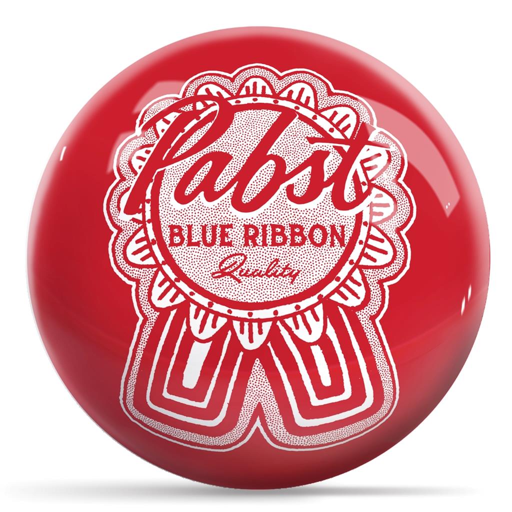 Pabst Blue Ribbon Classic Ribbon Bowling Ball - Red