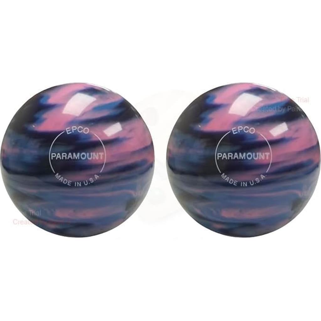 EPCO Duckpin Bowling Balls- Marbleized - Navy, Light Blue & Pink (5 inch- 3lbs. 12 oz.) 2 Balls