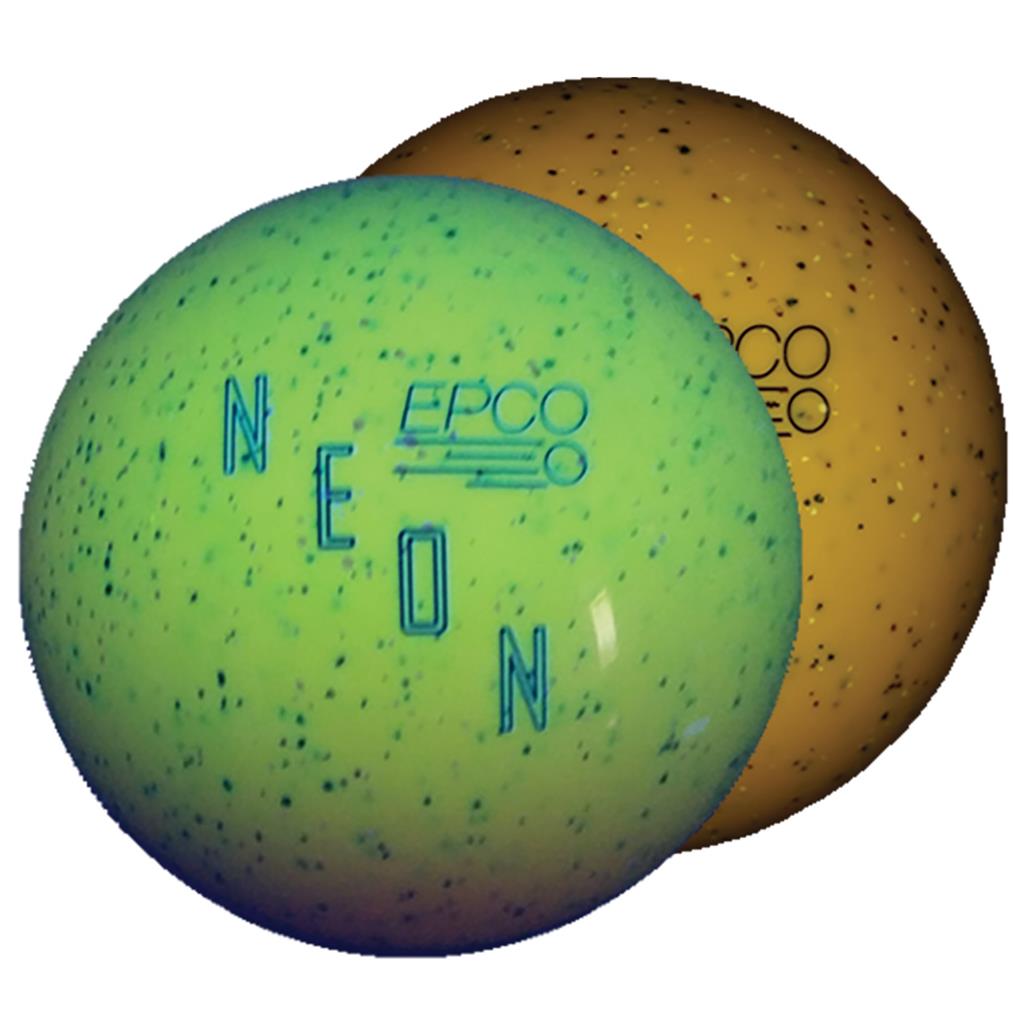 EPCO Duckpin Bowling Balls- Neon Speckled - Yellow (4 3/4 inch- 3lbs. 6 oz.) 2 Balls