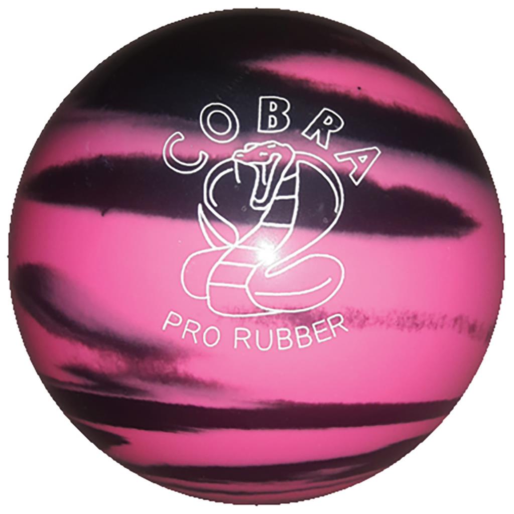 EPCO Duckpin Bowling Ball - Cobra Pro Rubber - Pink & Black (5 inch- 3lbs. 12oz.) 1 Ball