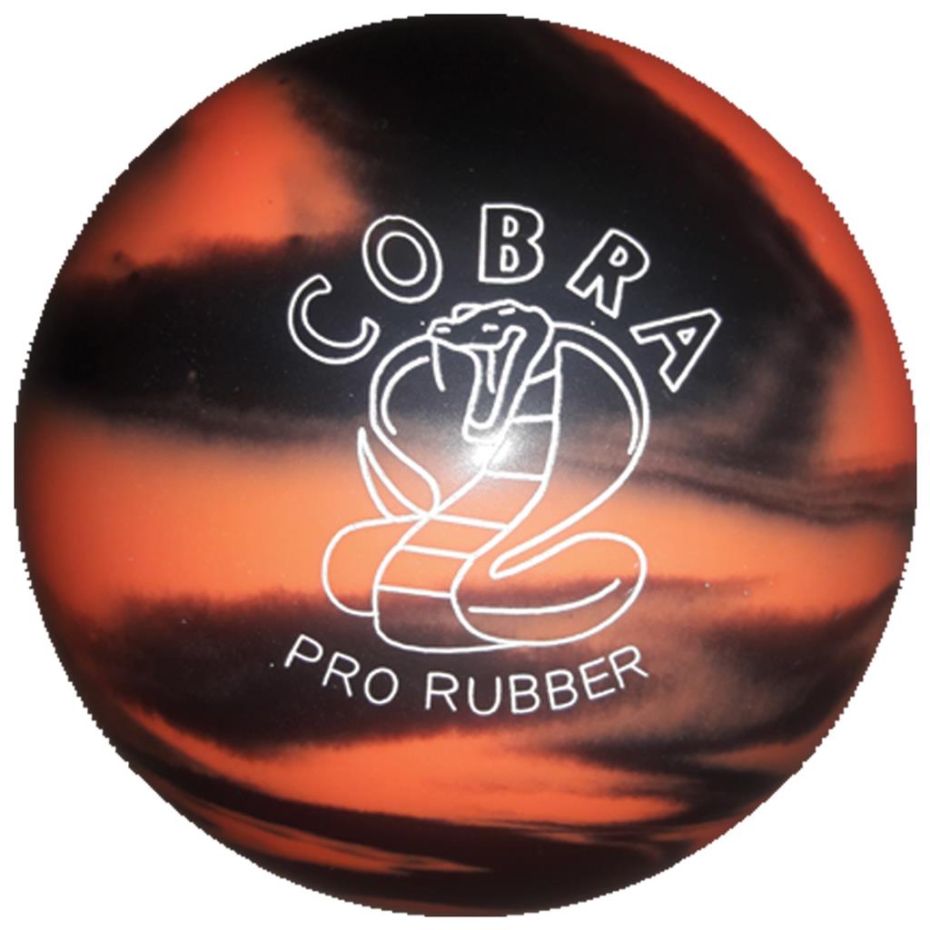 EPCO Duckpin Bowling Ball - Cobra Pro Rubber - Orange & Black (5 inch- 3lbs. 8oz.) 1 Ball