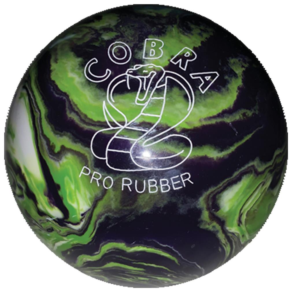 EPCO Duckpin Bowling Ball - Cobra Pro Rubber - Purple, Lime & White (5 inch- 3lbs. 12oz.) 1 Ball