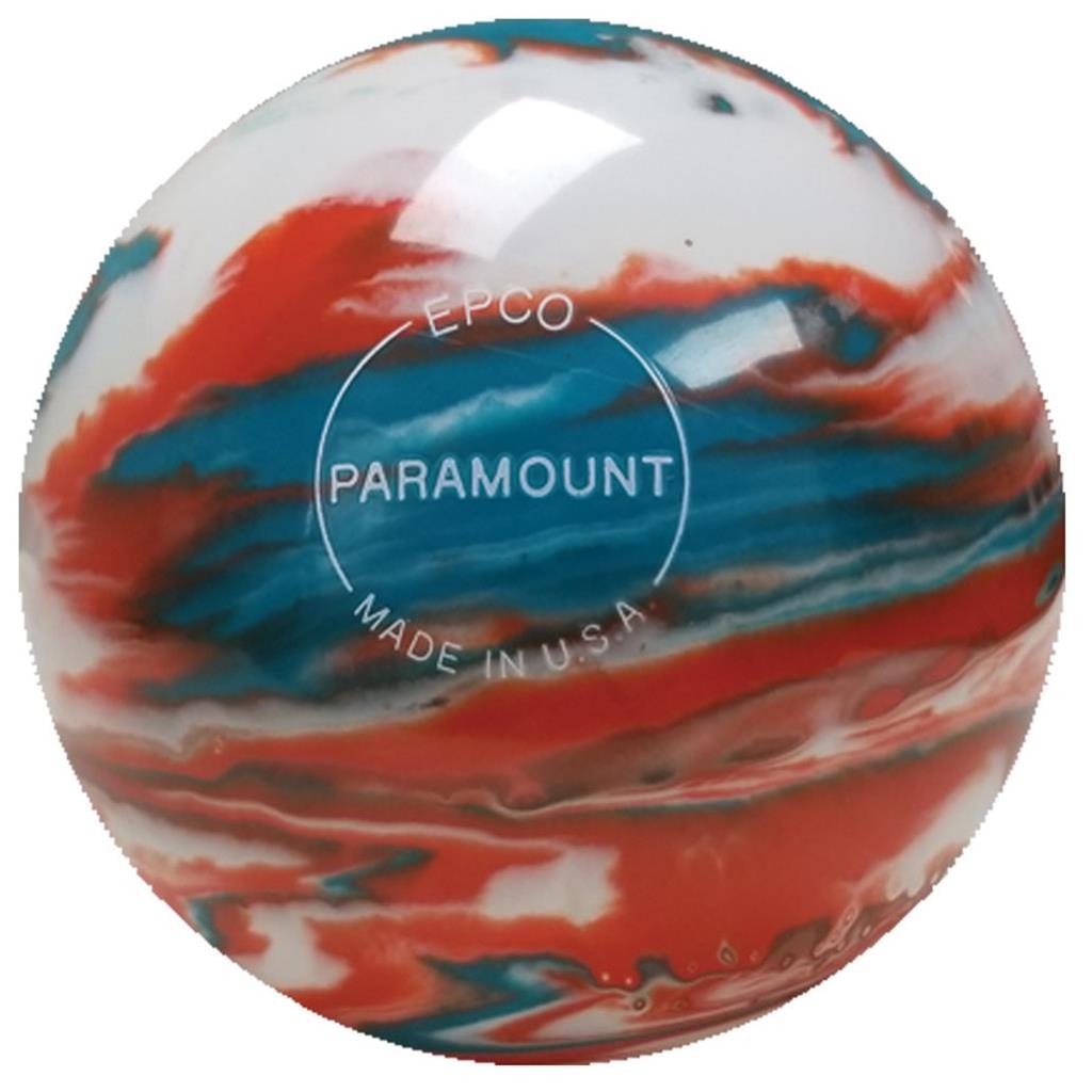 EPCO Duckpin Bowling Ball- Marbleized - Turquoise, Orange & White (4 3/4 inch- 3lbs. 8 oz.) 1 Ball