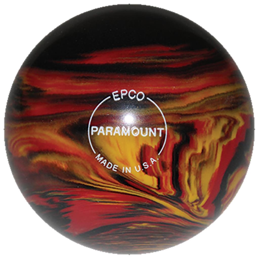 EPCO Duckpin Bowling Ball- Marbleized - Black, Red & Yellow (4 3/4 inch- 3lbs. 6 oz.) 1 Ball