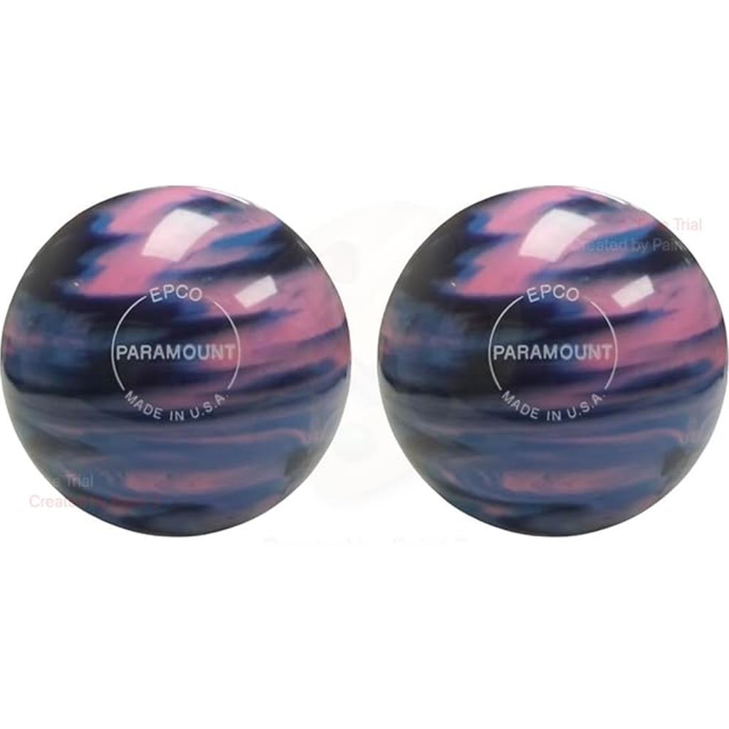 EPCO Duckpin Bowling Balls- Marbleized - Navy, Light Blue & Pink (4 7/8 inch- 3lbs. 10 oz.) 2 Balls