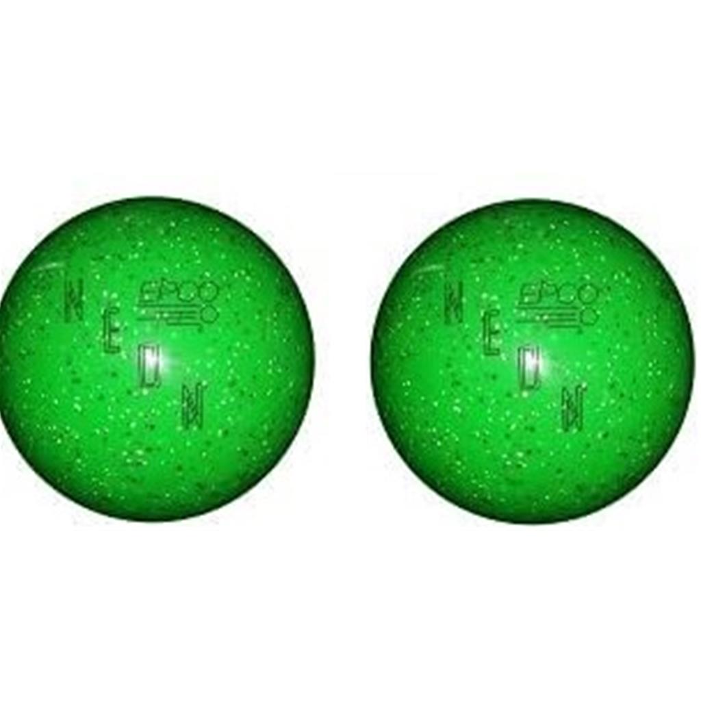 EPCO Duckpin Bowling Balls- Neon Speckled - Green (5 inch- 3lbs. 10 oz.) 2 Balls