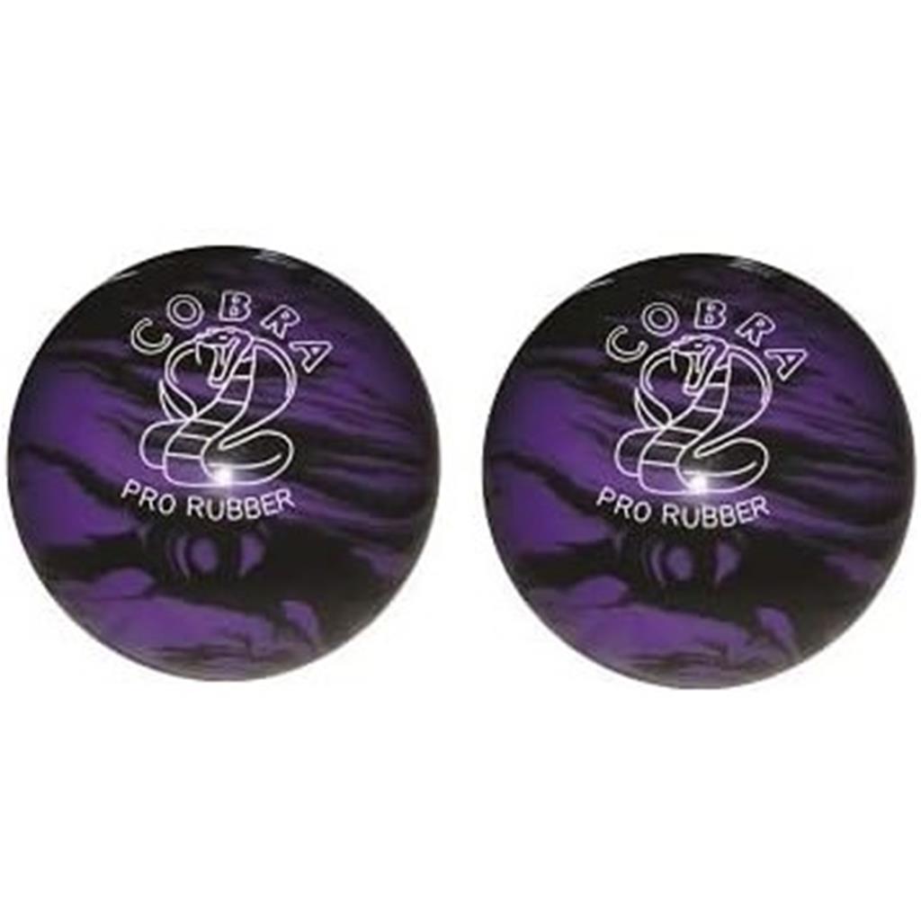 EPCO Duckpin Bowling Ball - Cobra Pro Rubber - Lavender & Black (4 7/8 inch- 3lbs. 12oz.) 2 Balls