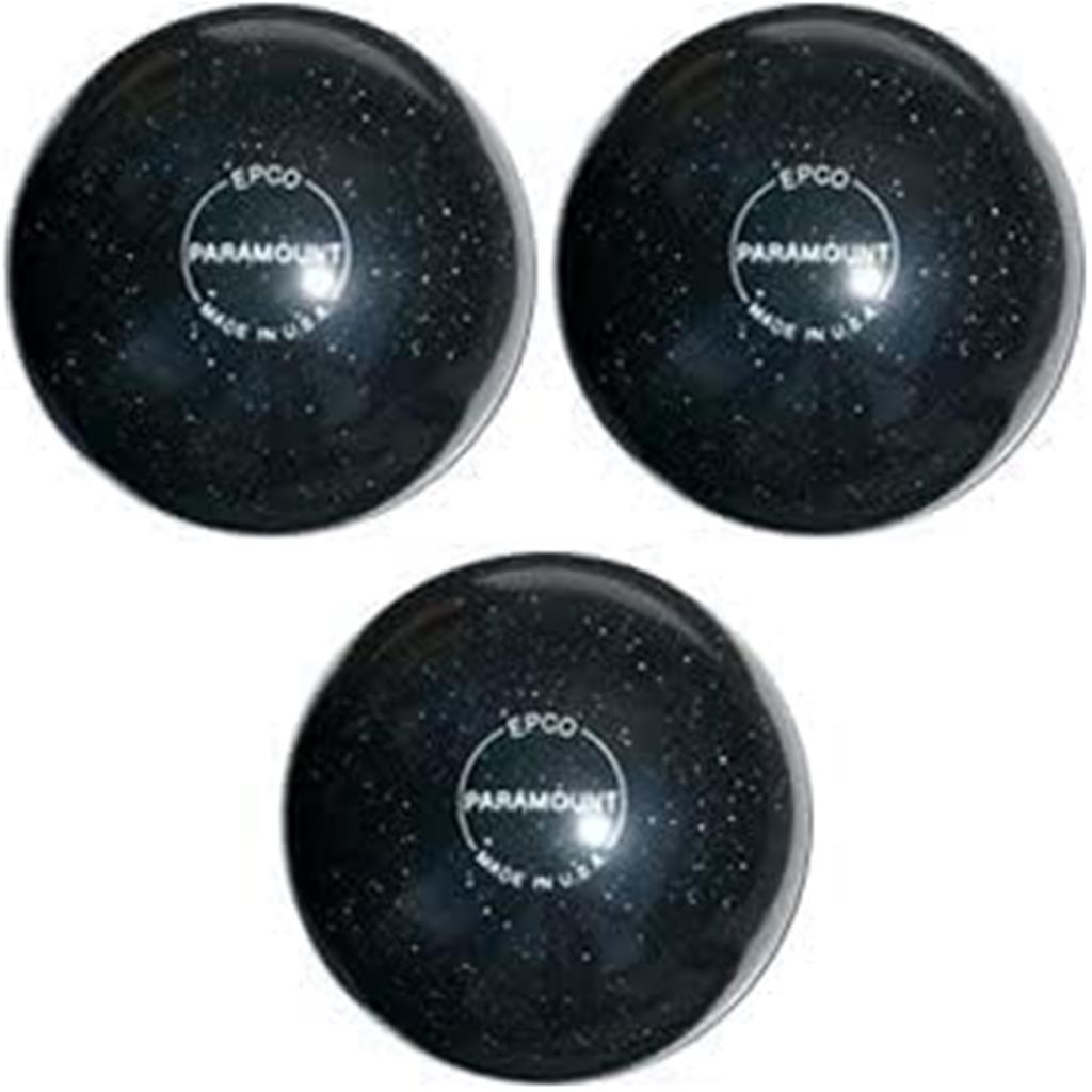 EPCO Duckpin Bowling Balls - Speckled House Ball - Black (5 inch- 3lbs. 10 oz.) 3 Balls