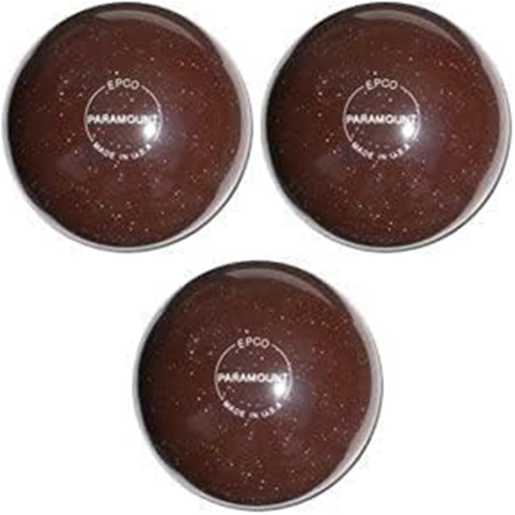 EPCO Duckpin Bowling Balls - Speckled House Ball - Brown (5 inch- 3lbs. 12 oz.) 3 Balls