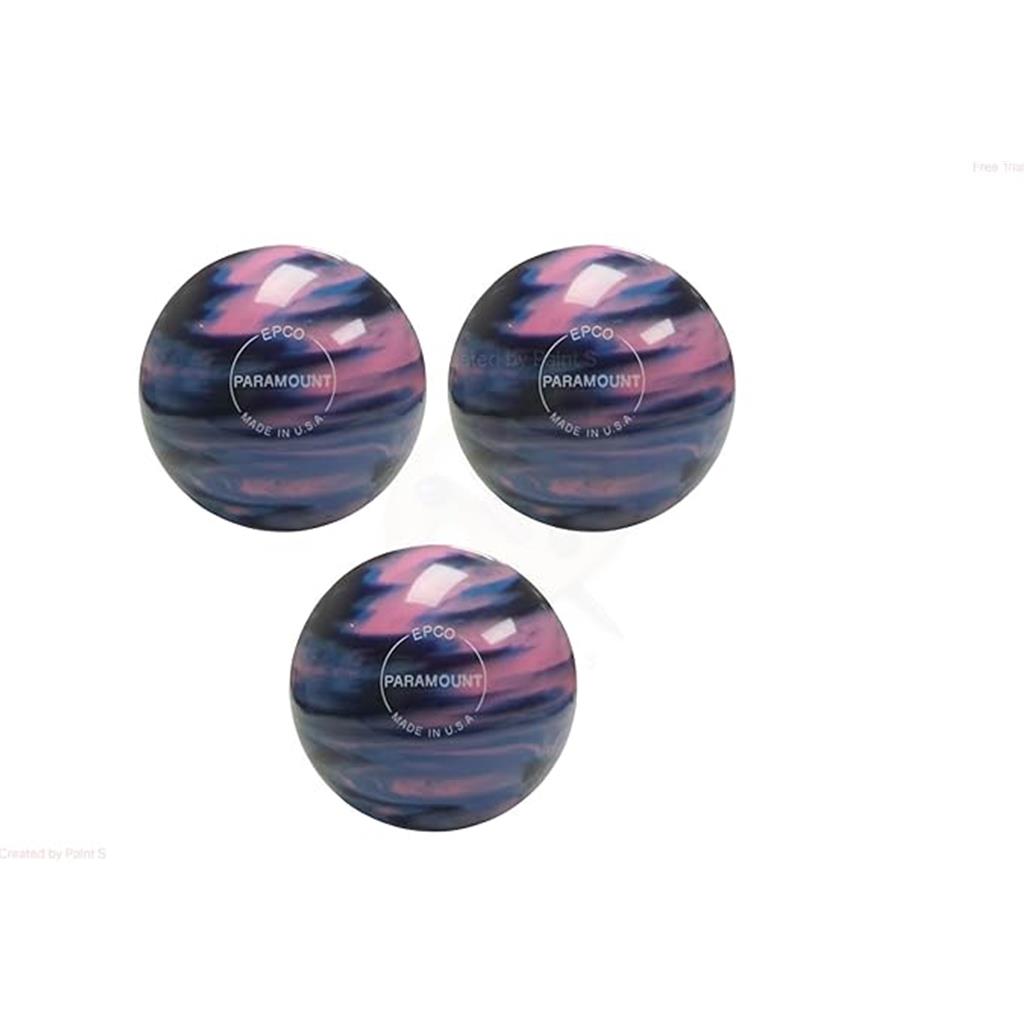 EPCO Duckpin Bowling Balls - Marbleized - Navy, Light Blue & Pink (4 7/8 inch- 3lbs. 8 oz.) 3 Balls