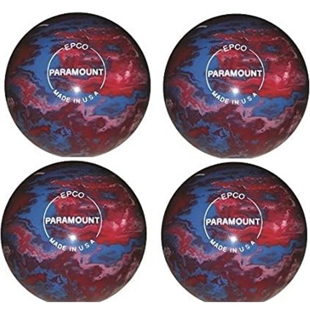 EPCO Candlepin Bowling Balls - Marbleized - Royal, Red & White (4 1/2 inch- 2lbs. 6oz.) 4 Balls