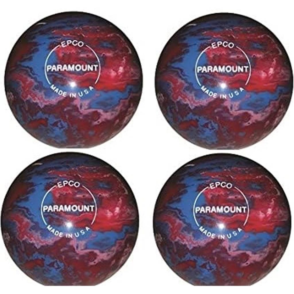 EPCO Candlepin Bowling Balls - Marbleized - Royal, Red & White (4 1/2 inch- 2lbs. 7oz.) 4 Balls